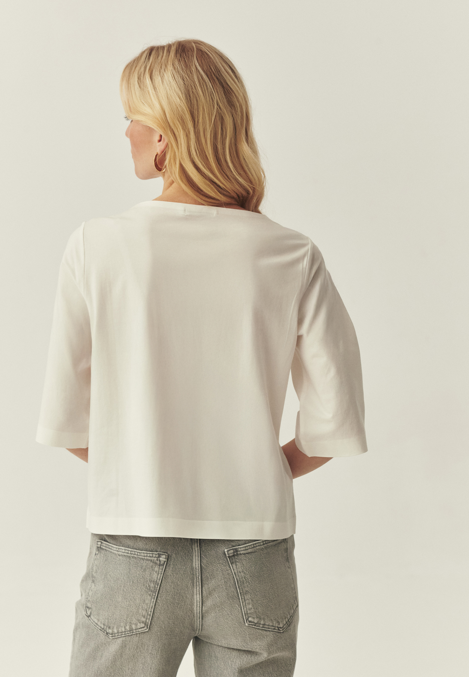 KLASYCZNA BLUZKA Z BAWEŁNĄ - KERO BIAŁY 2