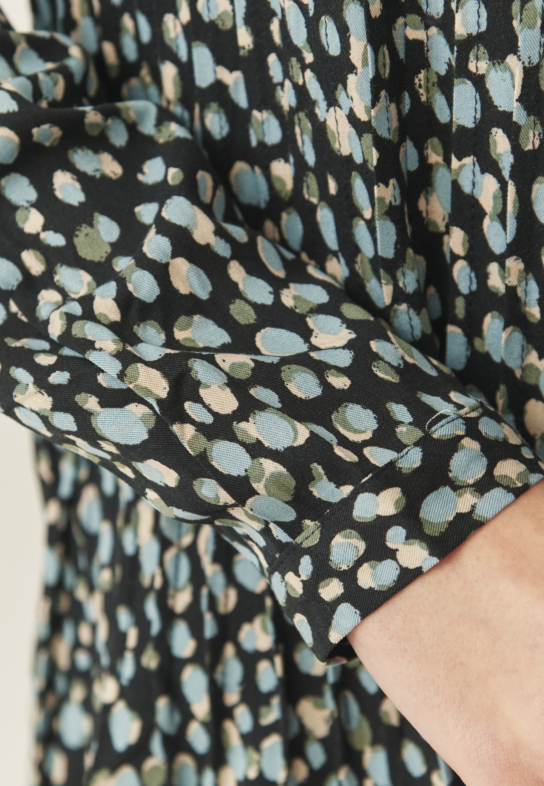 ROCHIE TIP CĂMAȘĂ DIN ȚESĂTURĂ CU GULER RIDICAT - LILI MULTICOLOR 2