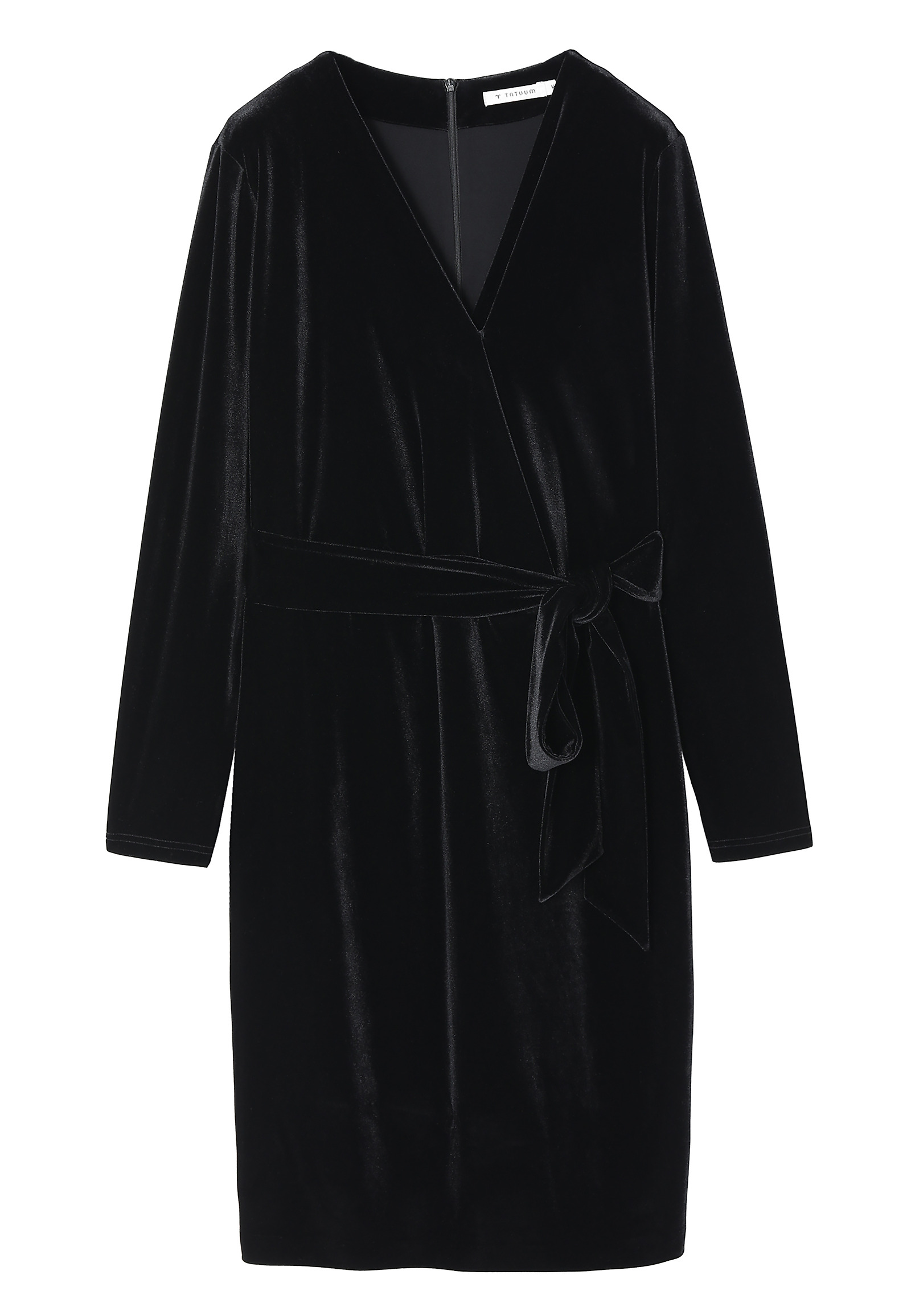 LADIES’ VELVET DRESS WITH A TIE VELVI LADIES’ VELVET DRESS WITH A TIE VELVI BLACK 92703