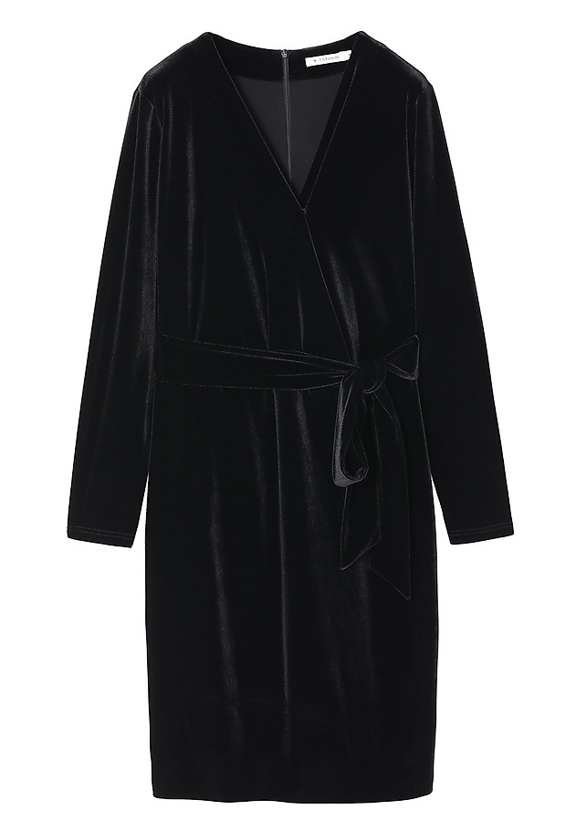 LADIES’ VELVET DRESS WITH A TIE VELVI LADIES’ VELVET DRESS WITH A TIE VELVI CZARNY 7