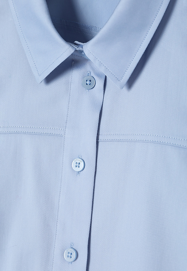 LADIES' FABRIC SHIRT WITH COLLAR — HOLY LADIES' FABRIC SHIRT WITH COLLAR — HOLY NIEBIESKI 6