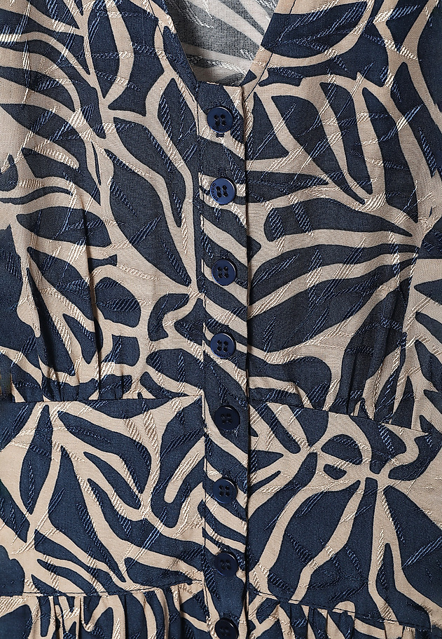 WZORZYSTA SUKIENKA WISKOZOWA Z RĘKAWEM 3/4  - KAMDI WZORZYSTA SUKIENKA WISKOZOWA Z RĘKAWEM 3/4  - KAMDI MULTIKOLOR 8