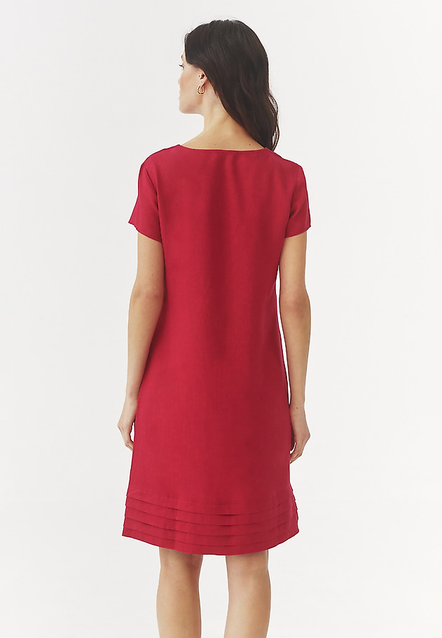 LADIES’ LINEN DRESS WITH SHORT SLEEVES - TWIGA LADIES’ LINEN DRESS WITH SHORT SLEEVES - TWIGA PINK 3