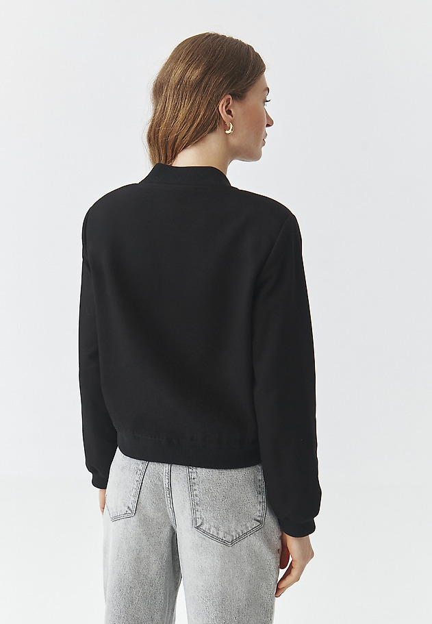 LADIES' WOVEN BOMBER JACKET — BOMBI LADIES' WOVEN BOMBER JACKET — BOMBI CZARNY 4