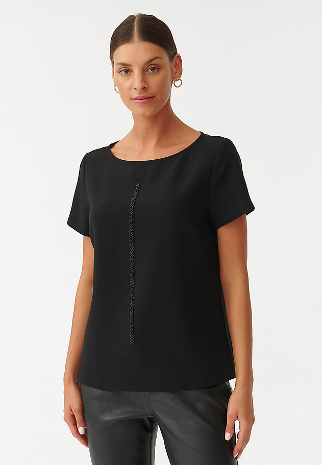 LADIES’ BLOUSE WITH BEADED-EMBELLISHED APPLICATION LAMIRA LADIES’ BLOUSE WITH BEADED-EMBELLISHED APPLICATION LAMIRA BLACK 3