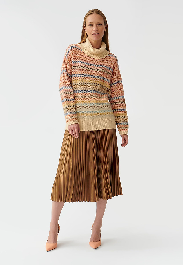 LADIES’ PATTERNED TURTLENECK SWEATER ZAKARDO LADIES’ PATTERNED TURTLENECK SWEATER ZAKARDO MULTICOLOR 2