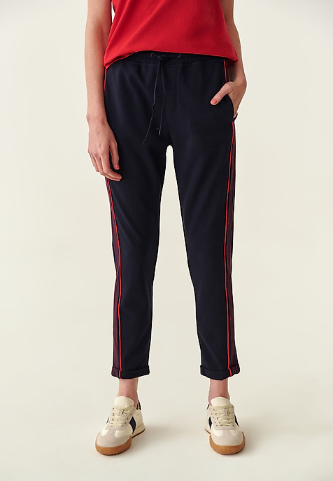 PANTALONI CU VIPUȘCĂ CONTRASTANTĂ PINO BLEUMARIN 2