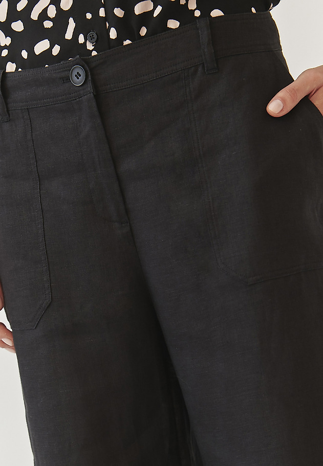 BREATHABLE LADIES’ LINEN PANTS - TORKO BREATHABLE LADIES’ LINEN PANTS - TORKO CZARNY 5