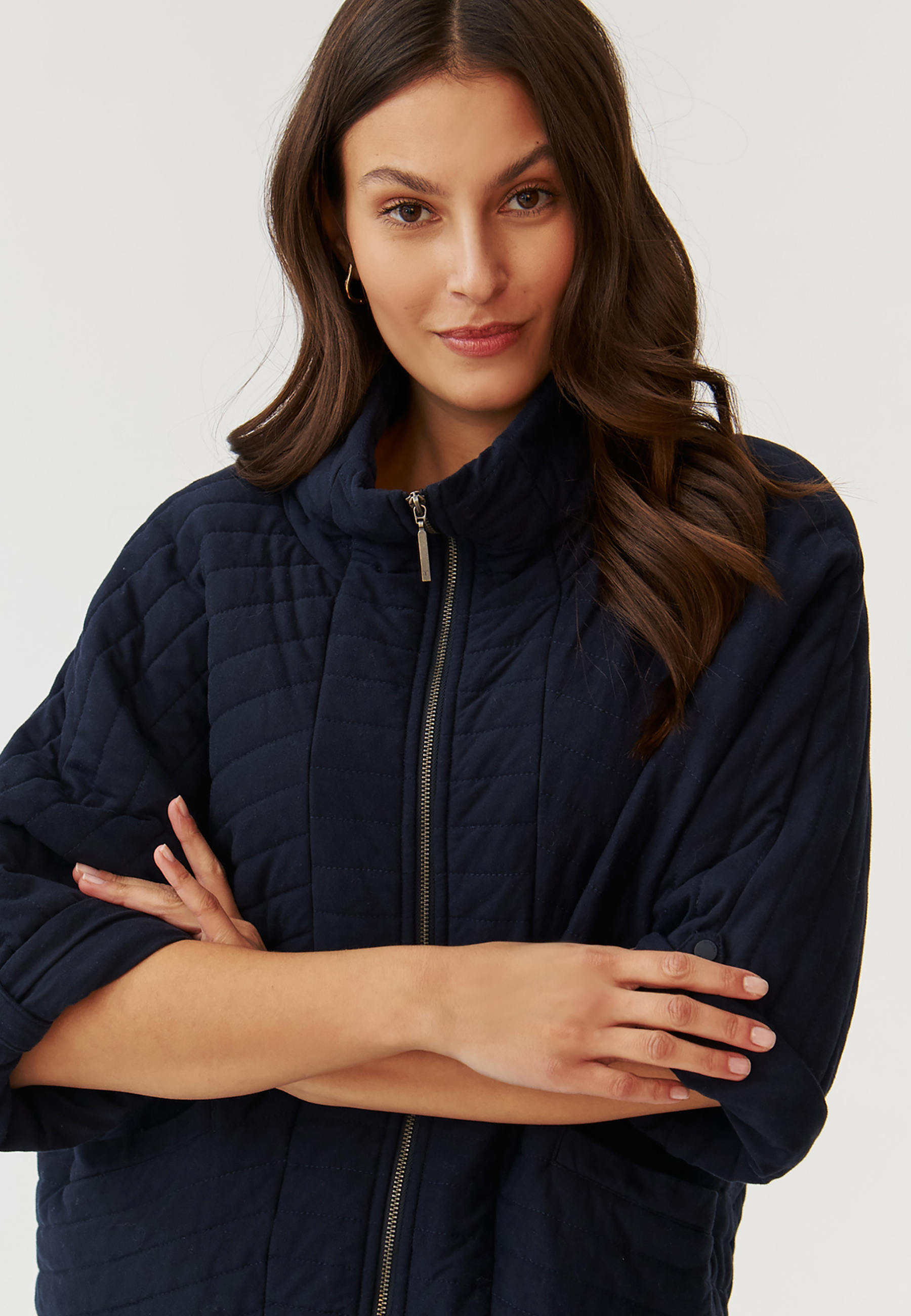 DZIANINOWA KURTKA DAMSKA Z RĘKAWEM 3/4 - RODISI