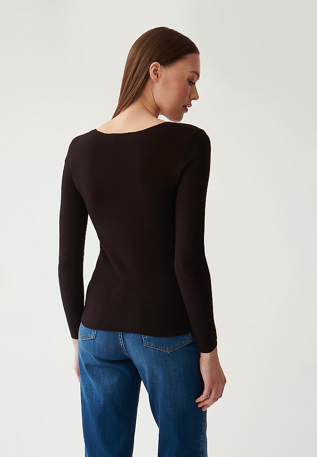LADIES' CLASSIC SWEATER TESSO LADIES' CLASSIC SWEATER TESSO BROWN 4