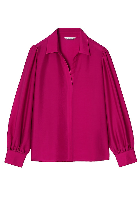 CREPE BLOUSE WITH VISCOSE - LANA PINK 2