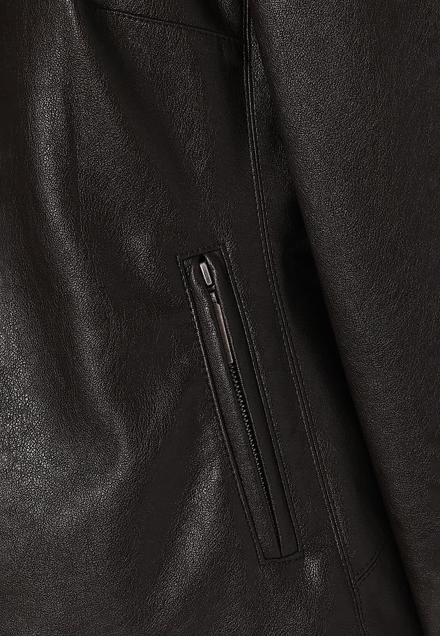 LADIES’ JACKET IN KNITTED FABRIC IMITATING LEATHER BAMI LADIES’ JACKET IN KNITTED FABRIC IMITATING LEATHER BAMI BRĄZOWY 9