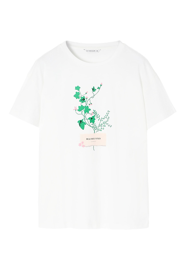 TRICOU DIN BUMBAC, CU IMPRIMEU FLORAL — MALATI TRICOU DIN BUMBAC, CU IMPRIMEU FLORAL — MALATI ECRU 7