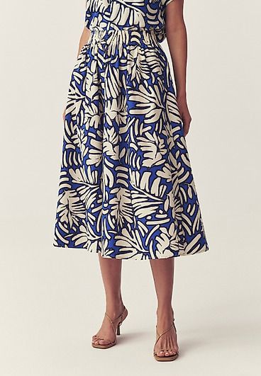 BAWEŁNIANA SPÓDNICA Z AUTORSKIM WZOREM - TEKLA BAWEŁNIANA SPÓDNICA Z AUTORSKIM WZOREM - TEKLA