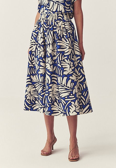 BAWEŁNIANA SPÓDNICA Z AUTORSKIM WZOREM - TEKLA BAWEŁNIANA SPÓDNICA Z AUTORSKIM WZOREM - TEKLA