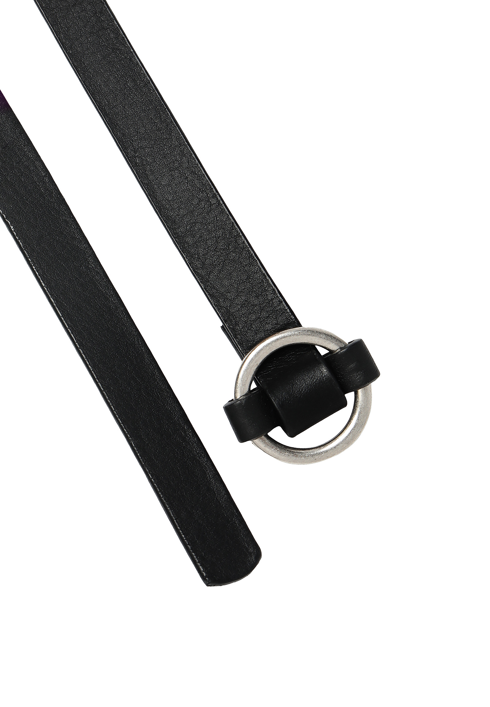 LADIES' LEATHER ROUND BUCKLE BELT MINOZI LADIES' LEATHER ROUND BUCKLE BELT MINOZI BLACK 90076