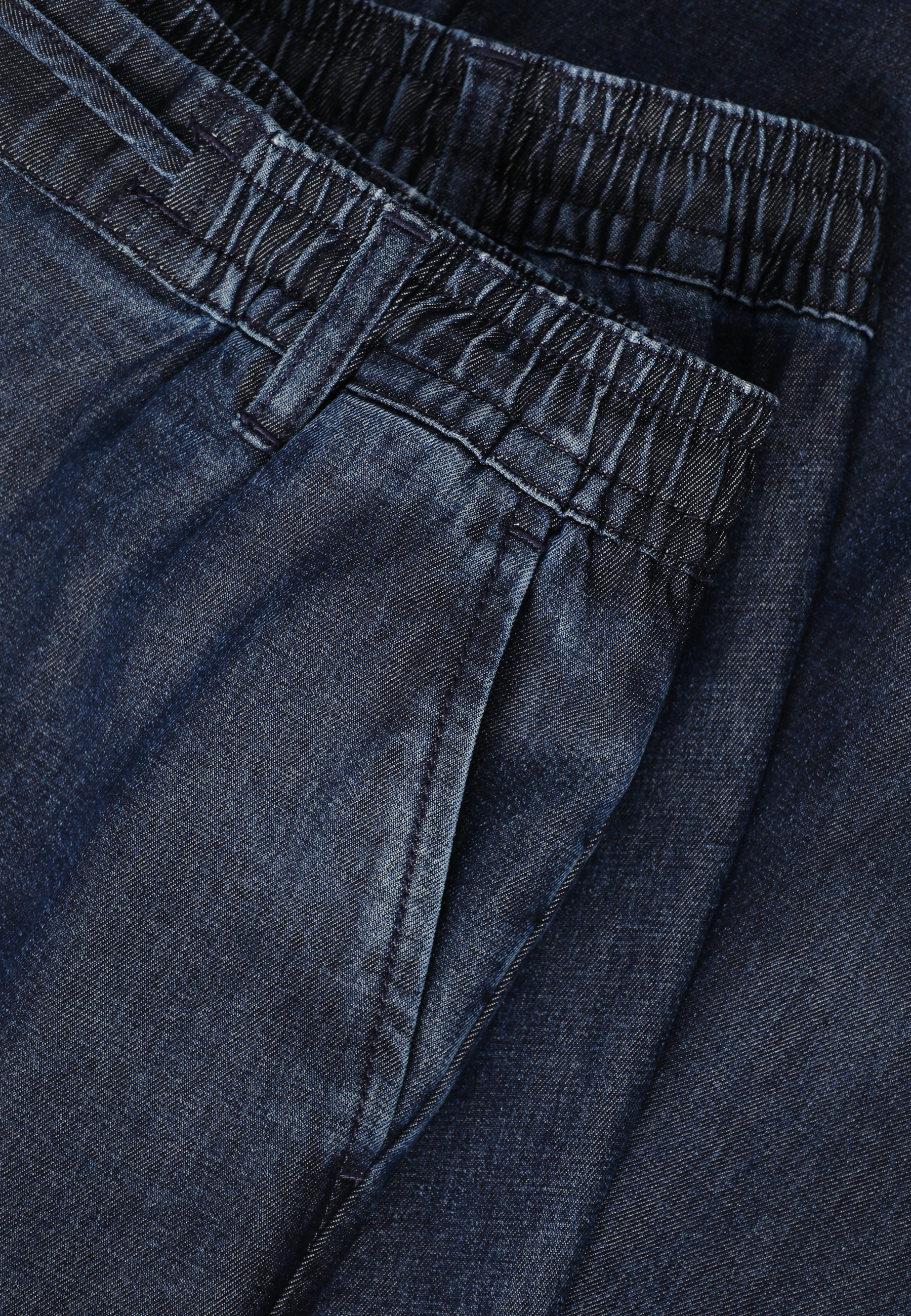 TKANINOWE SPODNIE Z LYOCELLU - NIMIK 2 GRANATOWY 2