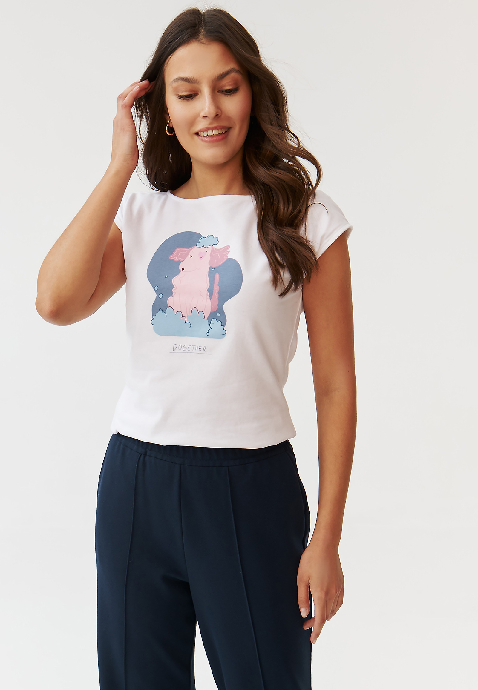 FITTED LADIES’ T-SHIRT WITH CENTRALISED PRINT - AMANDA 2 FITTED LADIES’ T-SHIRT WITH CENTRALISED PRINT - AMANDA 2 WHITE 103197