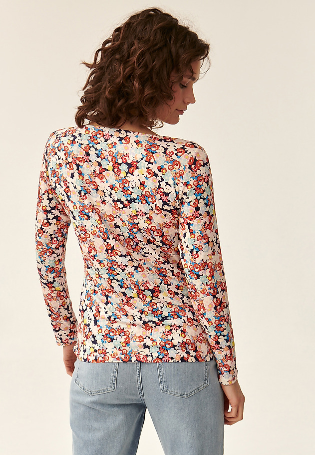 BLUZĂ TRICOTATĂ DE DAMĂ CU IMPRIMEU FLORAL ELODI BLUZĂ TRICOTATĂ DE DAMĂ CU IMPRIMEU FLORAL ELODI MULTICOLOR 4