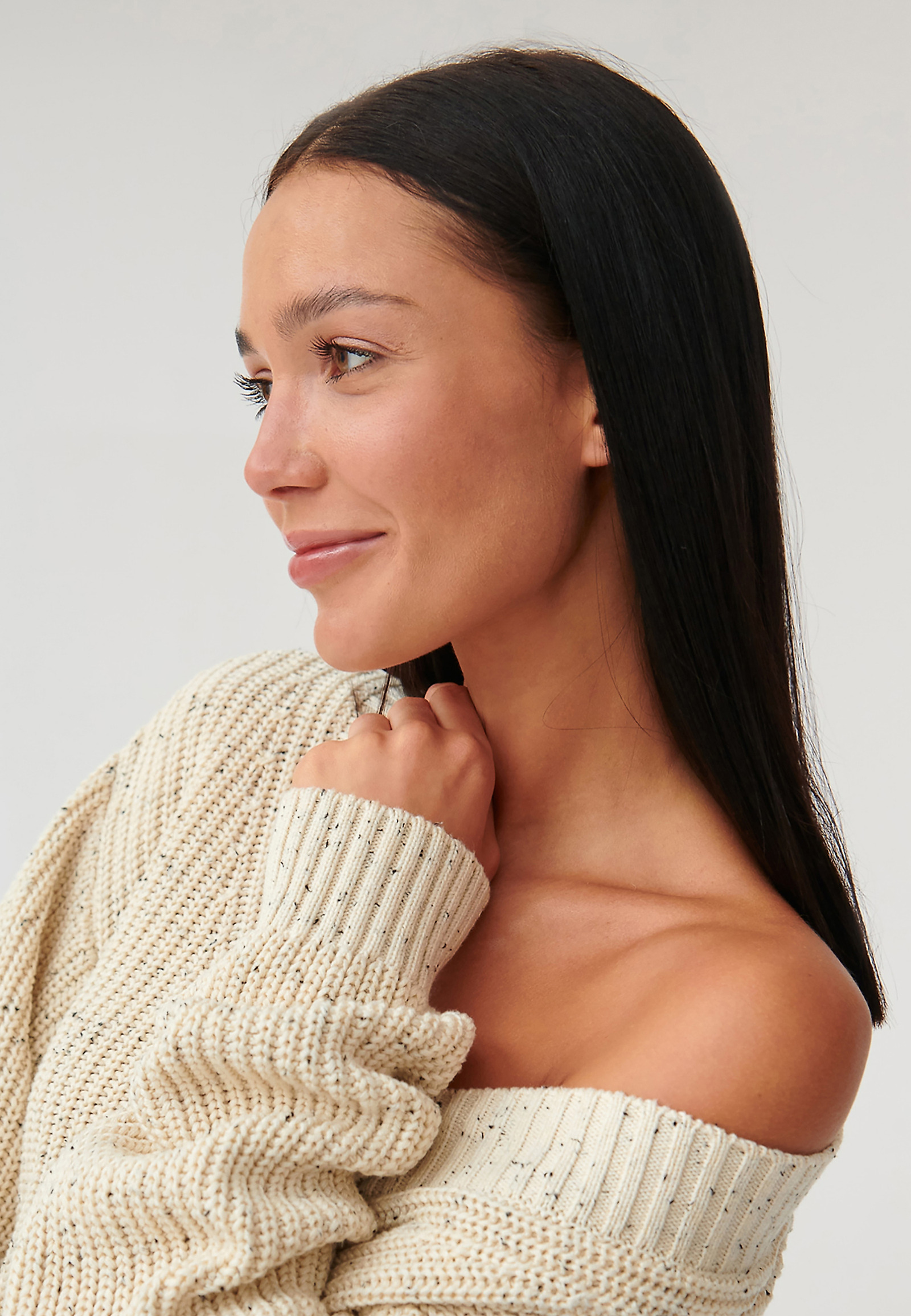 SWETER DAMSKI OVERSIZE EVENEKI SWETER DAMSKI OVERSIZE EVENEKI BEŻOWY 89889
