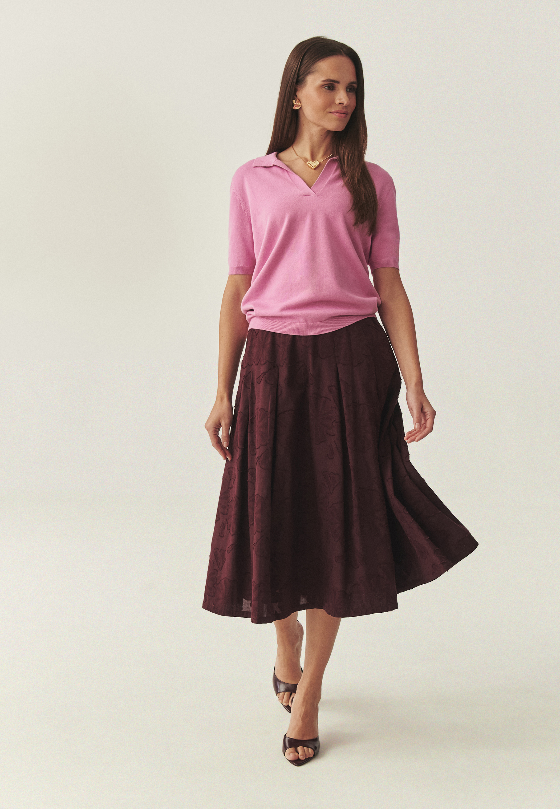 SWETROWA BLUZKA O KROJU POLO - LORIAN