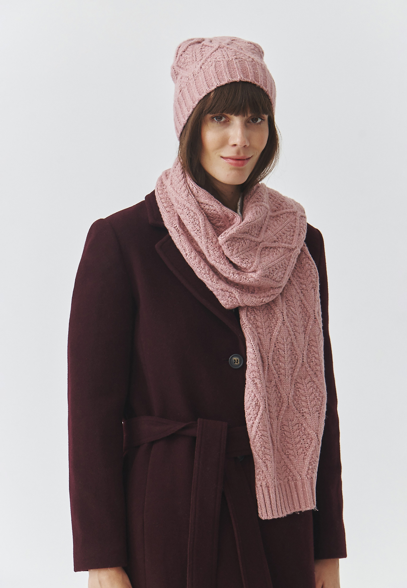 LADIES’ KNITTED SCARF – ARINKA LADIES’ KNITTED SCARF – ARINKA PINK 100271