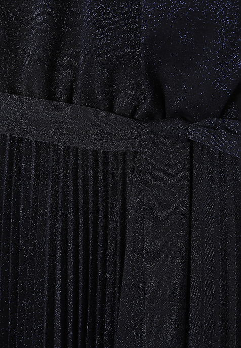 KNITTED DRESS WITH GLITTER ACCENT — LURI NAVY BLUE 2