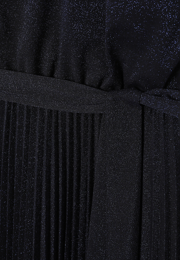KNITTED DRESS WITH GLITTER ACCENT — LURI KNITTED DRESS WITH GLITTER ACCENT — LURI GRANATOWY 8