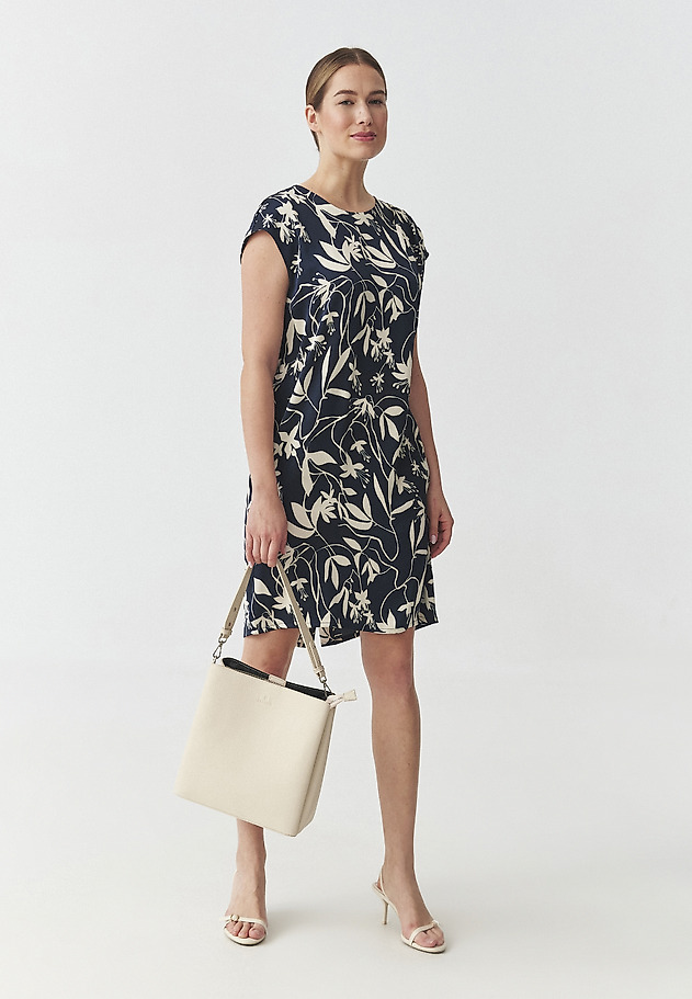 SATIN DRESS WITH FLORAL PATTERN — ZIMONA 1 SATIN DRESS WITH FLORAL PATTERN — ZIMONA 1 MULTIKOLOR 4
