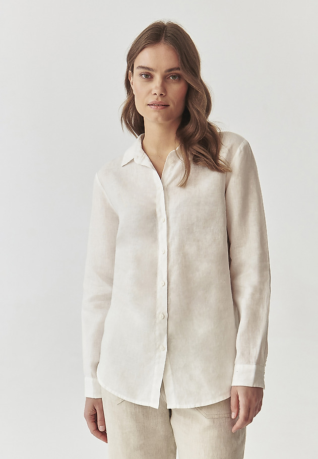 LADIES’ CLASSIC LINEN SHIRT - GONIKA LADIES’ CLASSIC LINEN SHIRT - GONIKA ECRU 1