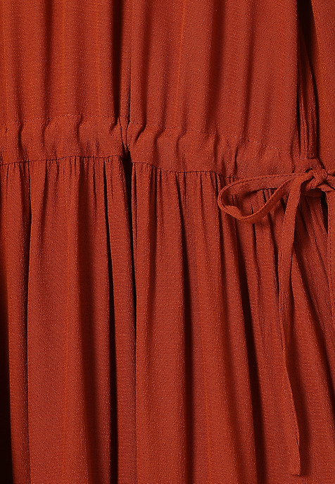 LADIES' MIDI DRESS KINILIA ORANGE 2