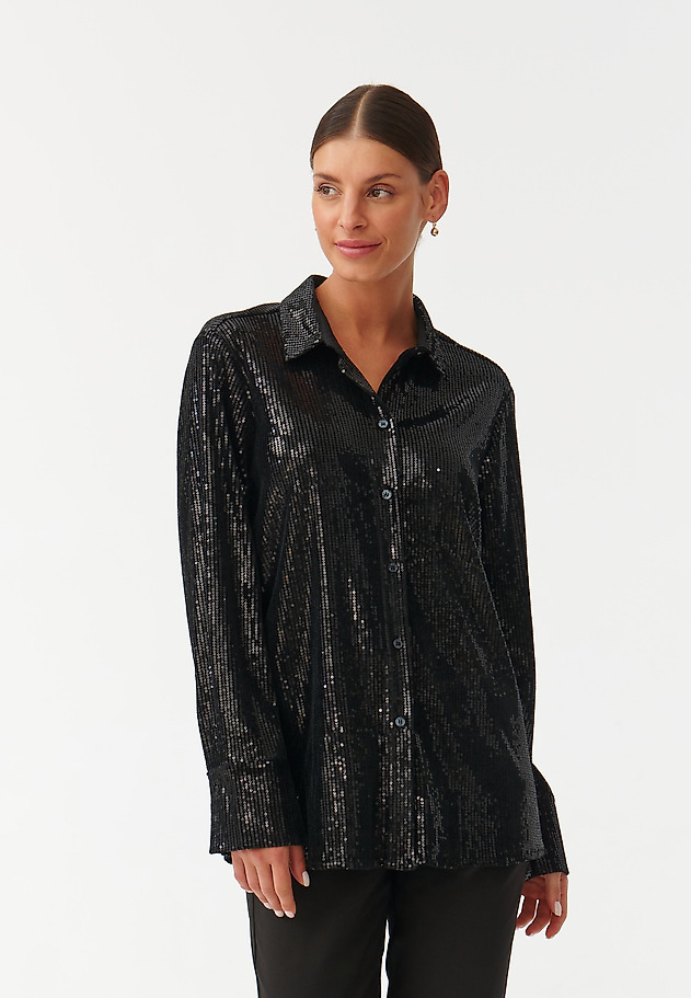 LADIES’ SEQUINED SHIRT SAWANA LADIES’ SEQUINED SHIRT SAWANA CZARNY 3