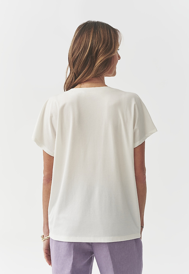 CLASSIC LADIES' BLOUSE IN SMOOTH KNIT — KALA CLASSIC LADIES' BLOUSE IN SMOOTH KNIT — KALA ECRU 3