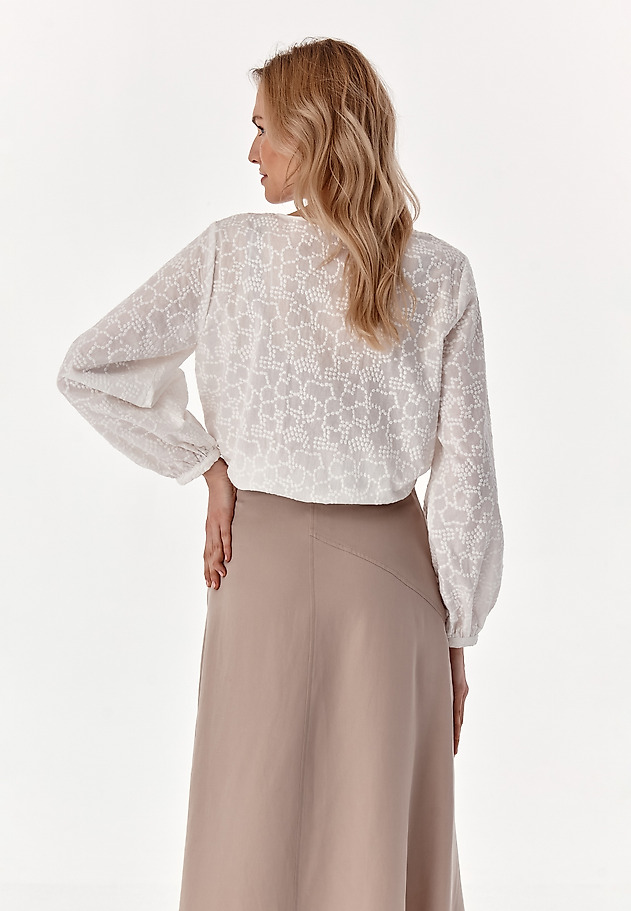 LADIES' BLOUSE WITH PUFFED SLEEVES AFELIANNA LADIES' BLOUSE WITH PUFFED SLEEVES AFELIANNA ECRU 3