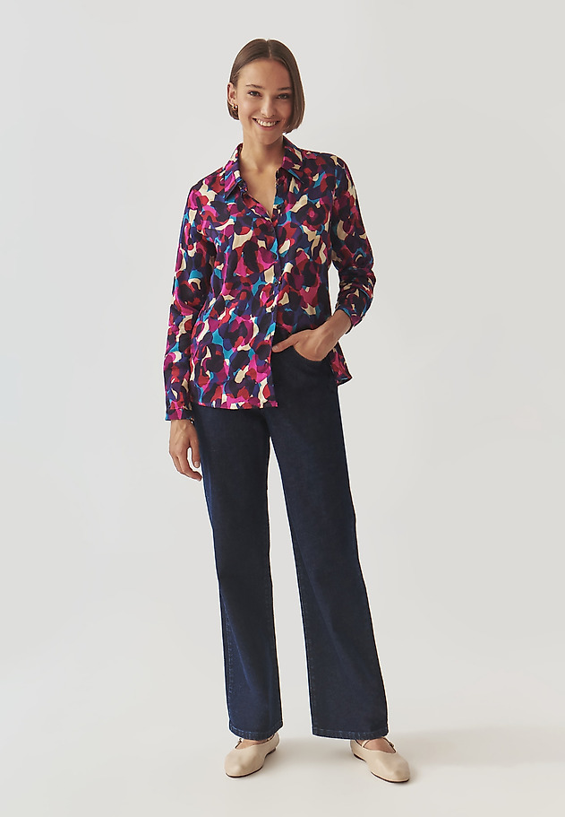 PATTERNED FABRIC LADIES' SHIRT - NIKALI 6 PATTERNED FABRIC LADIES' SHIRT - NIKALI 6 MULTIKOLOR 2