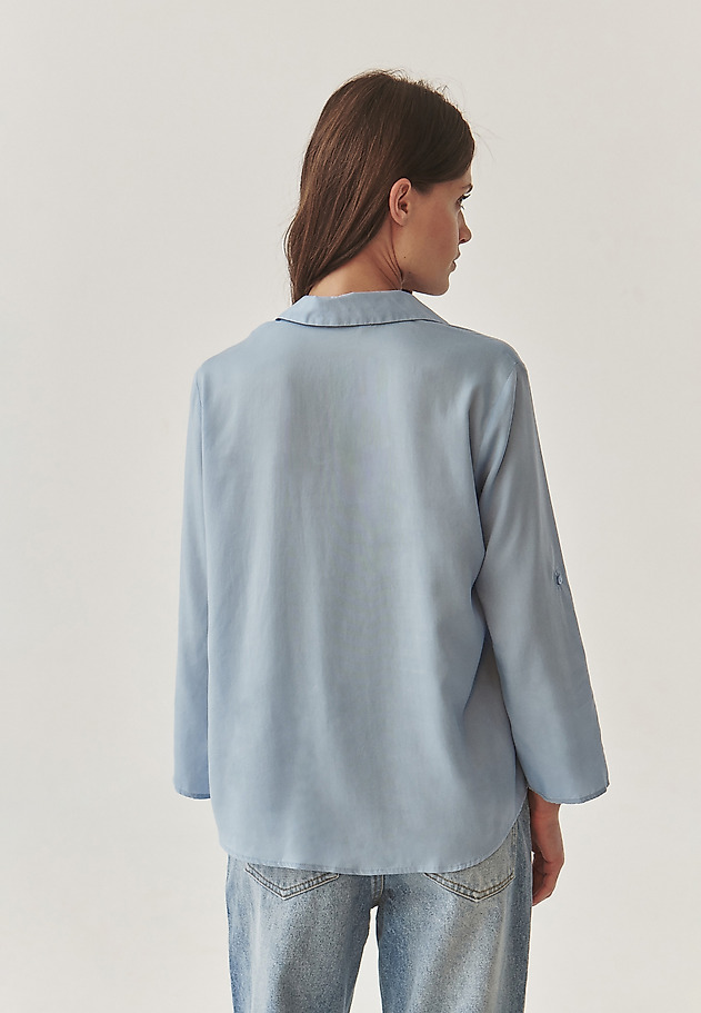 LADIES’ SHIRT WITH ROLLED-UP SLEEVES - ISLA LADIES’ SHIRT WITH ROLLED-UP SLEEVES - ISLA NIEBIESKI 4
