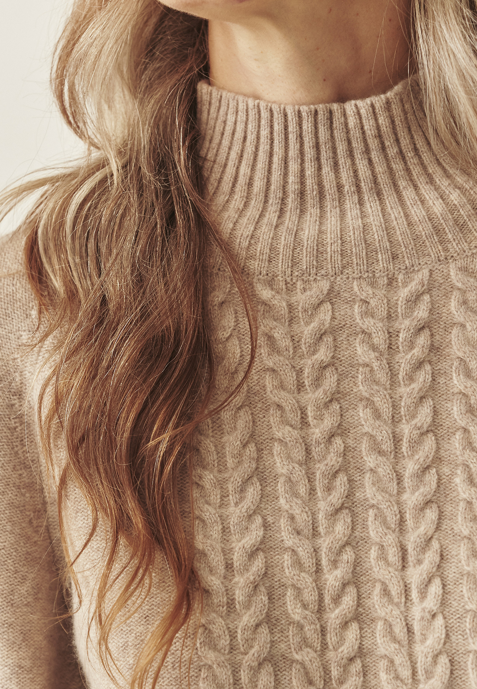 BOXY WOOL JUMPER - WOLLA BOXY WOOL JUMPER - WOLLA BEIGE 117515