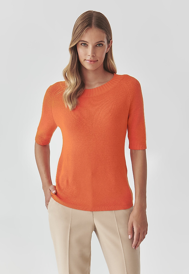 ŽENSKA BLUZA S KRATKIMI ROKAVI - TERESA ŽENSKA BLUZA S KRATKIMI ROKAVI - TERESA ORANŽNA 1