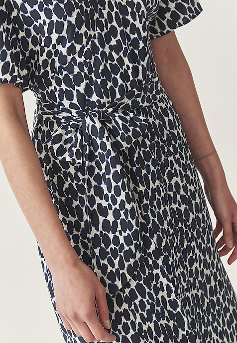 LADIES' DRESS IN LENZING™ ECOVERO™ VISCOSE - MATSE BLUE 2