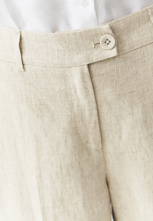 LINEN SUIT TROUSERS WITH STRAIGHT LEG - IMI LINEN SUIT TROUSERS WITH STRAIGHT LEG - IMI BEŻOWY 5