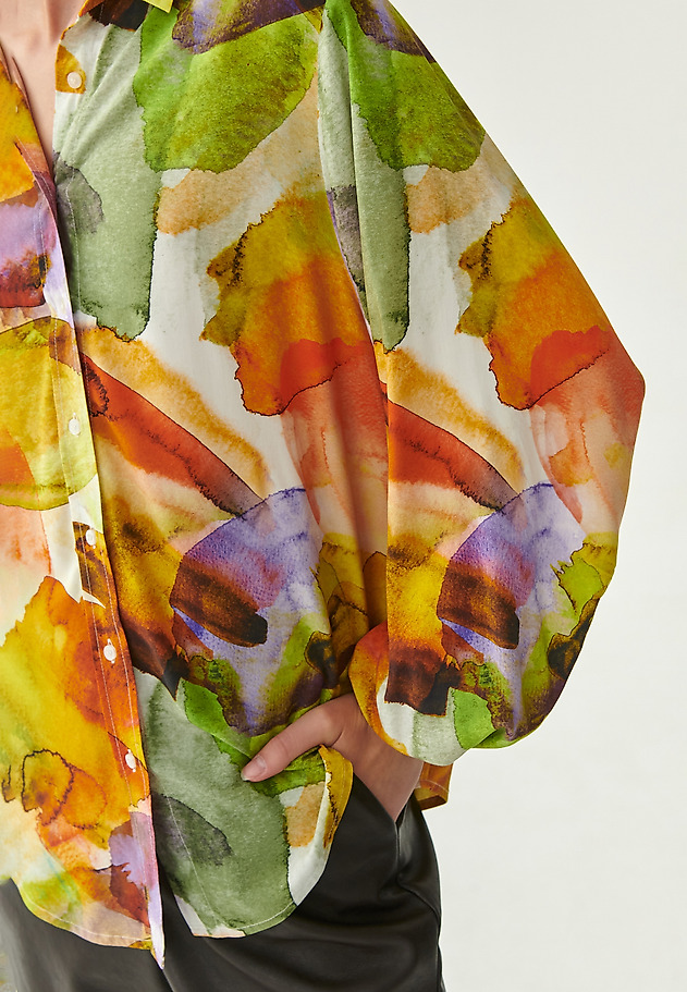 KOSZULA DAMSKA Z SZEROKIM RĘKAWEM LIFO KOSZULA DAMSKA Z SZEROKIM RĘKAWEM LIFO MULTIKOLOR 3