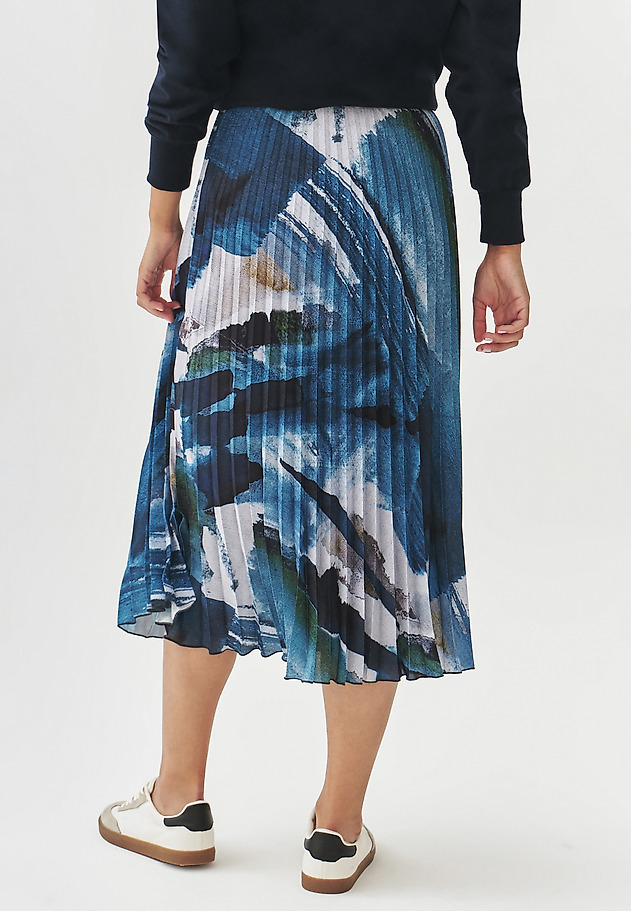 FABRIC PLEATED SKIRT WITH ABSTRACT PRINT - RIDIO 1 FABRIC PLEATED SKIRT WITH ABSTRACT PRINT - RIDIO 1 MULTIKOLOR 3