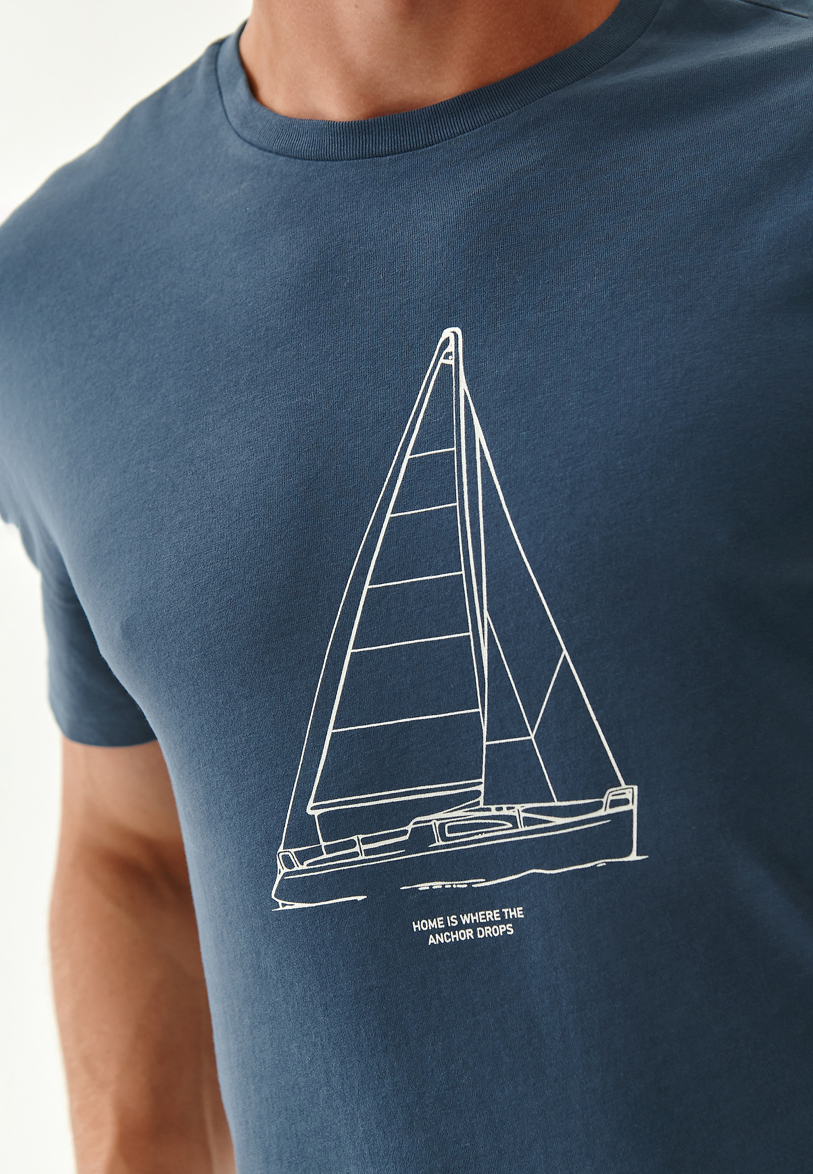 MEN'S COTTON T-SHIRT MIKIN 8 MEN'S COTTON T-SHIRT MIKIN 8 NAVY BLUE 78099