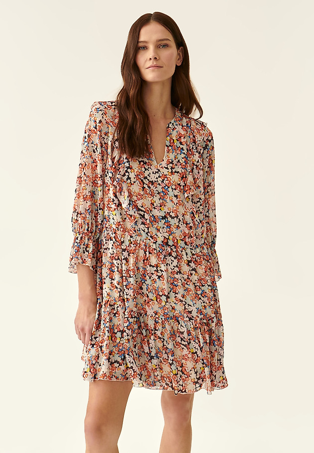 ROMANTIC DRESS MADE FROM CRUSHED CHIFFON ETELI ROMANTIC DRESS MADE FROM CRUSHED CHIFFON ETELI MULTIKOLOR 3