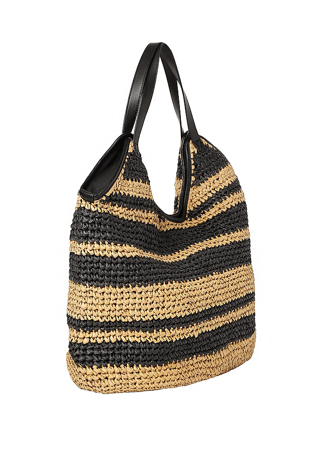 LADIES' BRAIDED BAG - BESSIE LADIES' BRAIDED BAG - BESSIE CZARNY 6