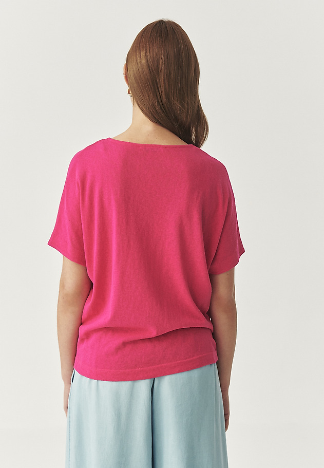 KNITTED BLOUSE WITH COTTON - ZELIJA 1 KNITTED BLOUSE WITH COTTON - ZELIJA 1 RÓŻOWY 2