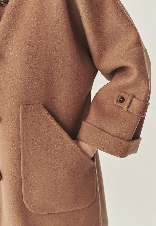 LOOSE WOOL COAT - MORIWIA LOOSE WOOL COAT - MORIWIA BEIGE 6
