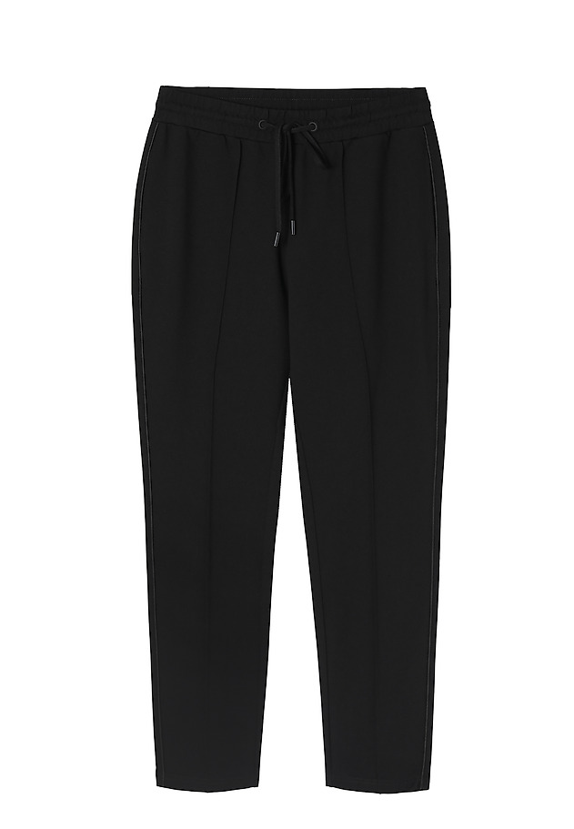 PANTALONI DE DAMĂ TRICOTAȚI, CU DUNGI LAMPIKO PANTALONI DE DAMĂ TRICOTAȚI, CU DUNGI LAMPIKO NEGRU 4