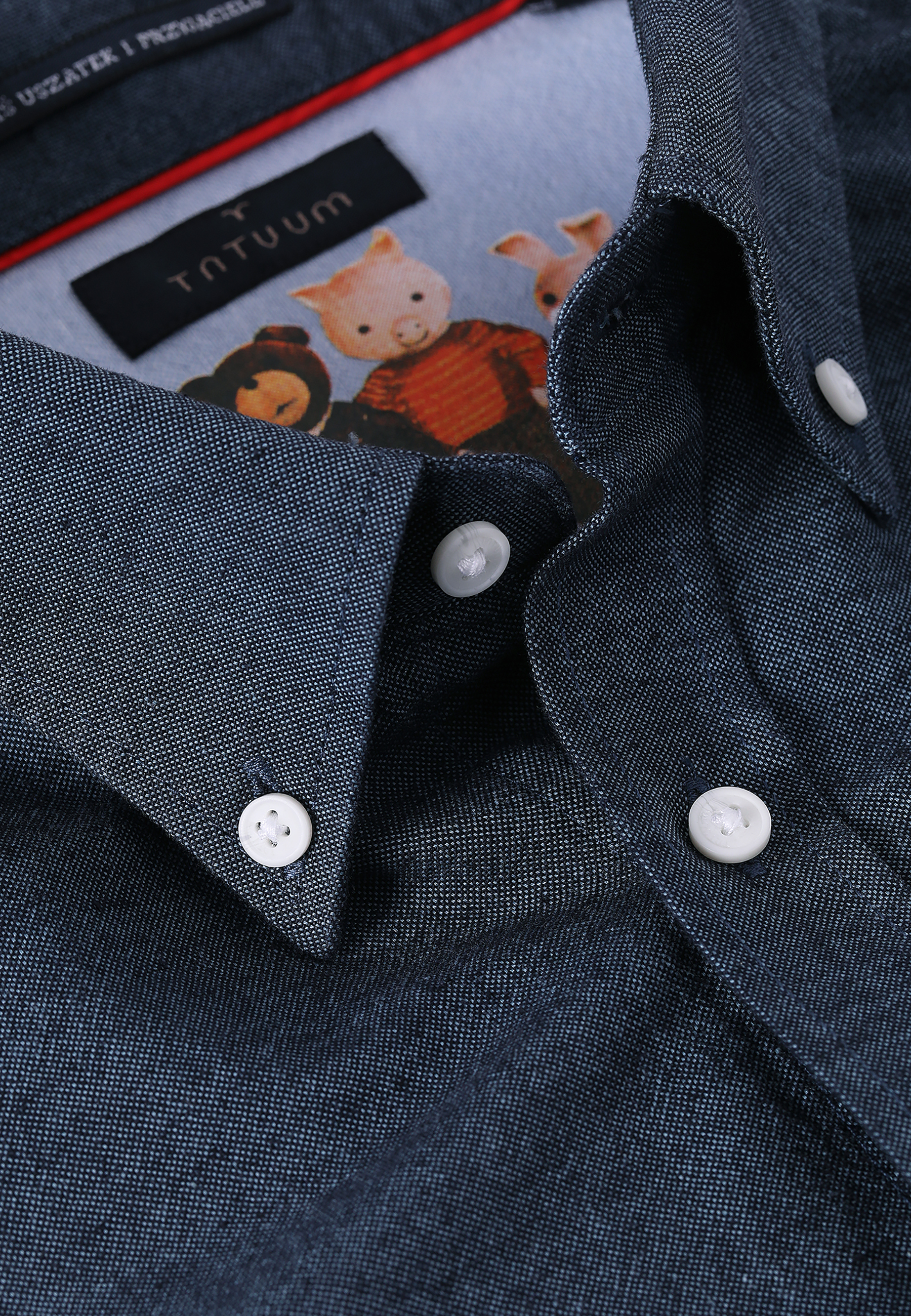 KLASYCZNA KOSZULA MĘSKA Z DŁUGIM RĘKAWEM FIRSTIE 3 MODERN GRANATOWY 2