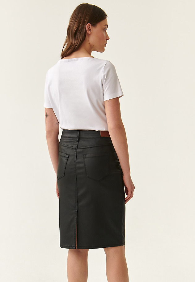 COATED PENCIL SKIRT NIKA COATED PENCIL SKIRT NIKA CZARNY 2